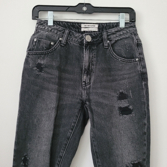 One Teaspoon High Waist Freebirds Rigid Skinny leg cropped jeans Sz 26 - Picture 5 of 16